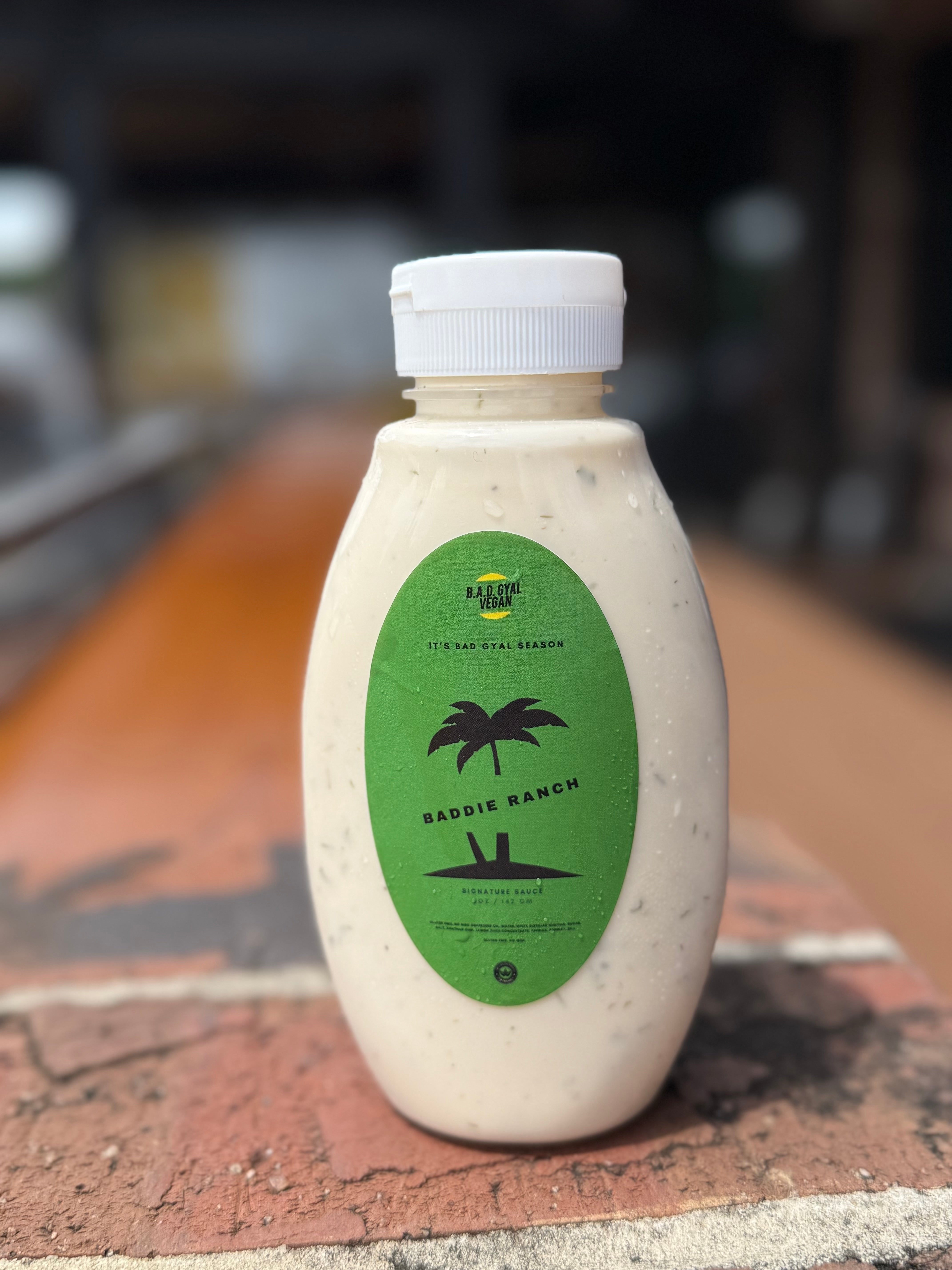 Baddie Ranch Sauce — signature vegan ranch bottle